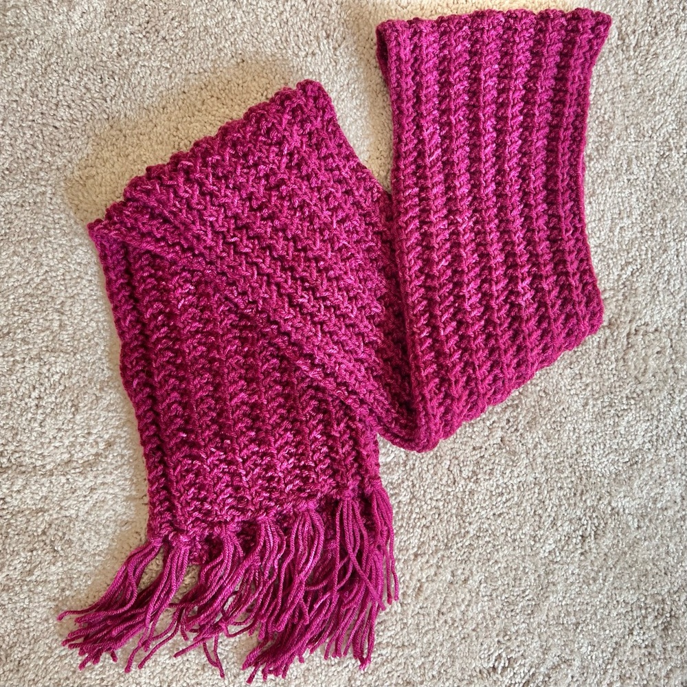 Handmade Berry Scarf